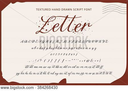 Handwritten Script Font. Typography Creative Alphabet. Modern Lettering Abc Set For Text And Logo De