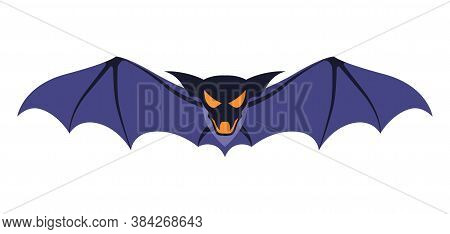 Illustration Of Evil Vampire. Happy Halloween Sylized Image.