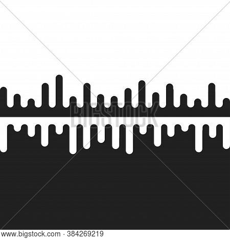 Black And White Transition Abstract Background Texture. Simple Vector Pattern In Flat