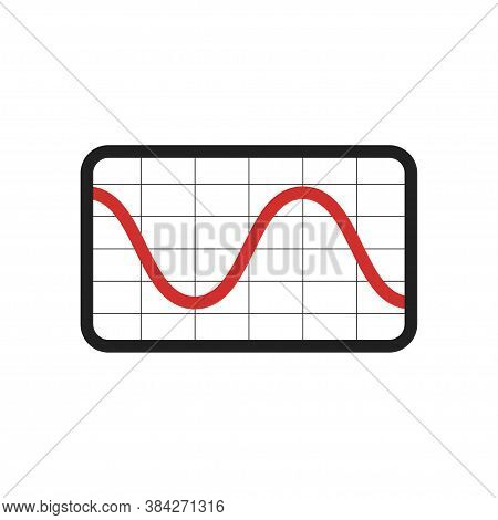 Graph Flat Vector Illustration. Chart Bar Icon.