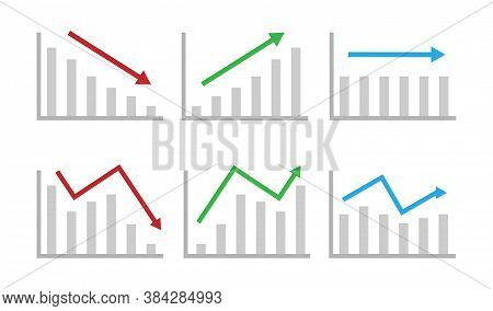 Flat Vector Infographic. Arrow Icon. Stock Market Illustration.