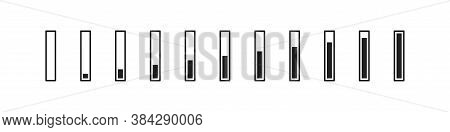 Level Bar, Simple Line Icon Concept. Scale Mater Isolated Vector Illustration In Flat