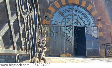 Gyumri, Shirak Province / Armenia - September 1, 2020. Sev Bird Or Black Fortress. Black Castle. An 