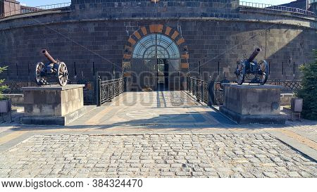 Gyumri, Shirak Province / Armenia - September 1, 2020. Sev Bird Or Black Fortress. Black Castle. An 