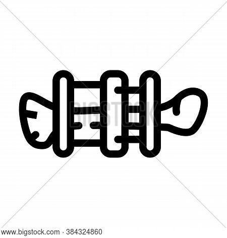 Ilizarov Apparatus Line Icon Vector Isolated Illustration