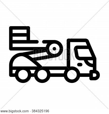 Cherry Picker Line Icon Vector Isolated Illustration