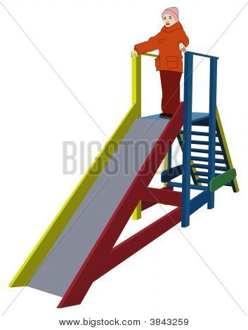 Chlapec na hřišti Children\