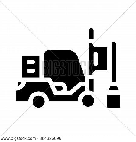 Pile Driver Glyph Icon Vector Isolated Illustration