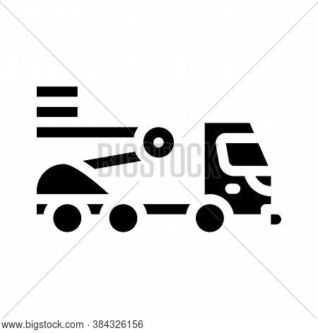 Cherry Picker Glyph Icon Vector Isolated Illustration