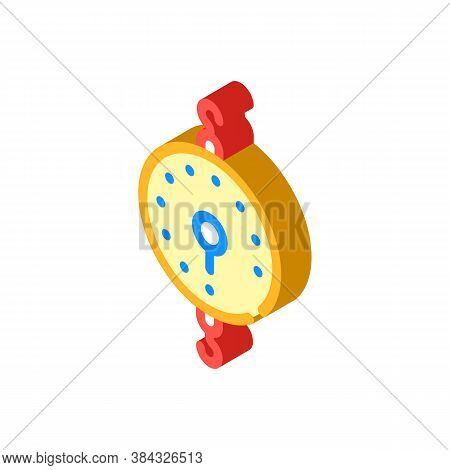 Dynamometer Measuring Equipment Isometric Icon Vector Illustration