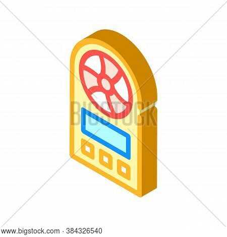 Anemometer Measuring Equipment Isometric Icon Vector Illustration