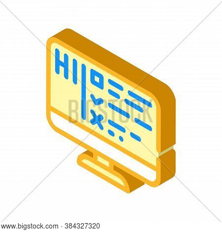 Turing Test Isometric Icon Vector Isolated Illustration