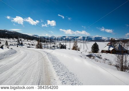 View Of Ulagan Highlands In Altay Mountains In The Winter, Siberia, Russia