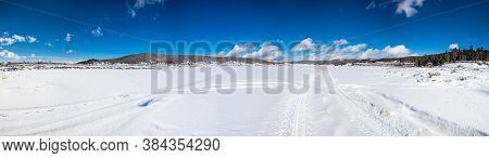 View Of Ulagan Highlands In Altay Mountains In The Winter, Siberia, Russia