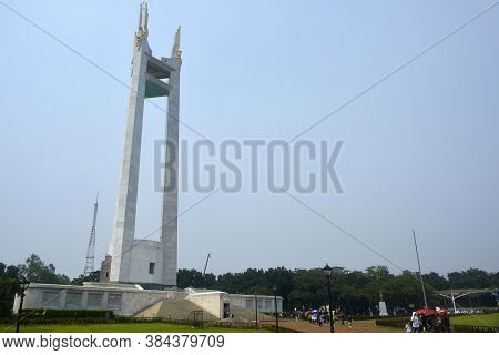 Quezon City, Ph - Oct 6 - Quezon Memorial Circle Obelisk Monument Tower On October 6, 2018 In Quezon