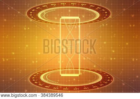Dna Structure, Abstract Medical And Healthcare Background,abstract Technogoly Science Concept Dna Fu