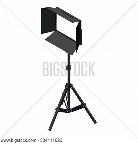 Camera Studio Light Icon. Isometric Of Camera Studio Light Vector Icon For Web Design Isolated On Wh