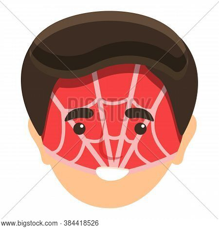 Face Painting Spider Mask Icon. Cartoon Of Face Painting Spider Mask Vector Icon For Web Design Isol