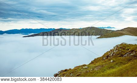 Beautiful Landscape Of High Tatra Mountains On A Cloudy Day