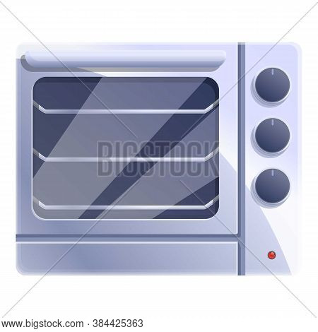 Steel Convection Oven Icon. Cartoon Of Steel Convection Oven Vector Icon For Web Design Isolated On 