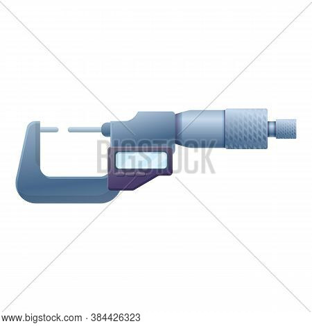 Digital Micrometer Icon. Cartoon Of Digital Micrometer Vector Icon For Web Design Isolated On White 