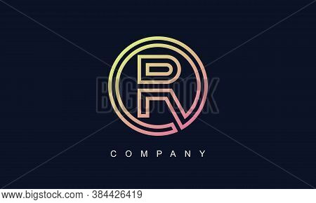 Initial Letter R Logo With Creative Circle Monogram Business Typography Vector Template. Creative Ab