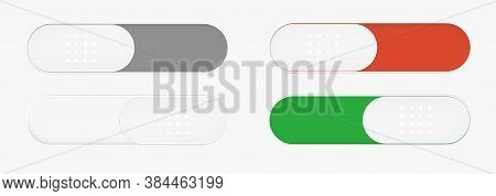 Buttons On And Off The Switch. Ui, Ux, Kit Elements For Web Site And Mobile App. User Interface Swit