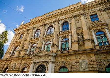 The Historic Building Of The Czech Savings Bank, Liberec, North Bohemia, Czech Republic, August 16, 