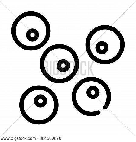Coccus Bacteria Line Icon Vector Isolated Illustration