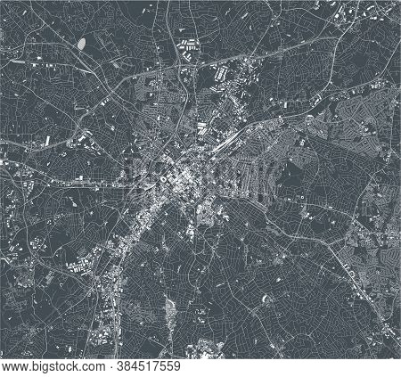 Map Of The City Of Charlotte, Usa