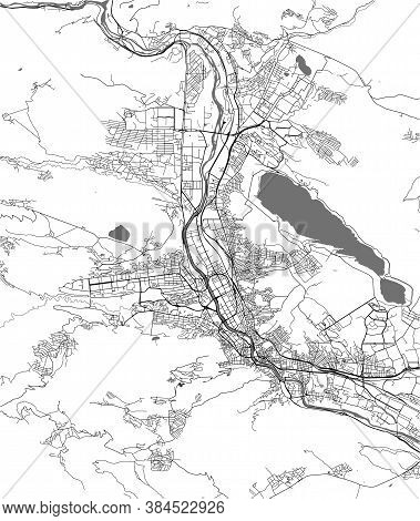 Map Of The City Of Tbilisi, Georgia