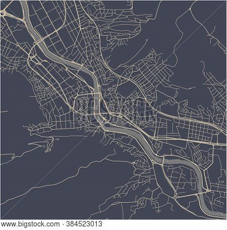 Map Of The City Of Tbilisi, Georgia