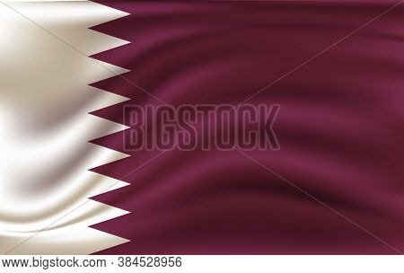 Original And Simple Qatar Flag Isolated Vector In Official Colors And Proportion Correctly