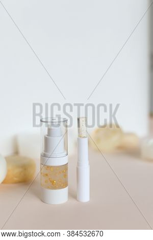 Spray Bottle For Facial Eco Hydrolat, Organic Soaps And Hygienic Lipstick.