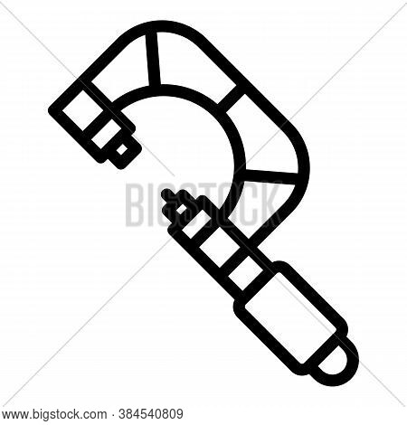 Industrial Micrometer Icon. Outline Industrial Micrometer Vector Icon For Web Design Isolated On Whi