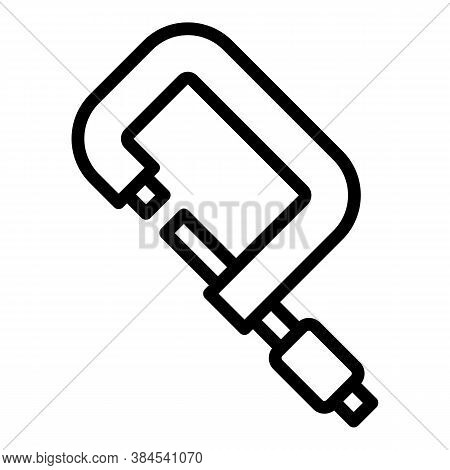 Digital Micrometer Icon. Outline Digital Micrometer Vector Icon For Web Design Isolated On White Bac