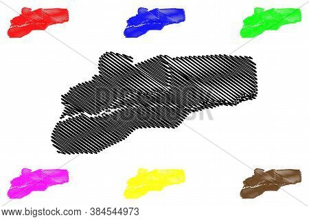Ulaanbaatar City (mongolia) Map Vector Illustration, Scribble Sketch City Of Ulan Bator Map