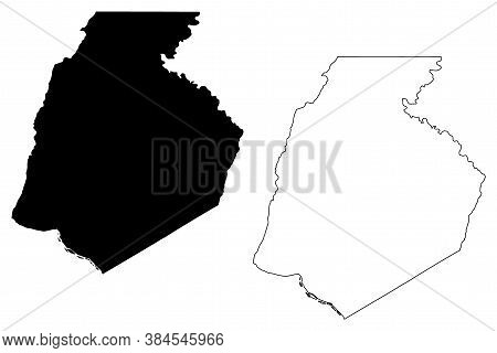 Frederick County, Maryland (u.s. County, United States Of America, Usa, U.s., Us) Map Vector Illustr