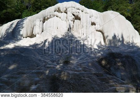 The Thermal Waters Of Bagni San Filippo In Tuscany, Italy. High Quality Photo