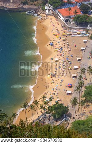 Brazil - Rio De Janeiro. Aerial View With Vermelha Beach.