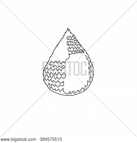 One Single Line Drawing Of Whole Healthy Organic Salak For Orchard Logo Identity. Fresh Indonesian E