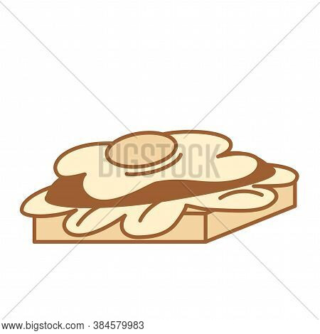 Isolated Egg Sanwich Food Bakery Delicious Icon - Vector