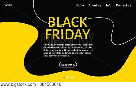 Black Friday. Abstract Website Template For Goods And Services, Super Discounts. Universal Backgroun