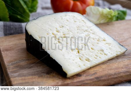 Cheese Collection, French Fol Epi  Cheese With Many Little Holes, Etorki, Tomme Noire Des Pyrenees A