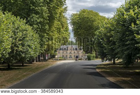 Sable Sur Sarthe, France, July 2019 - View Of The Chateau De Lathan, Breil, France