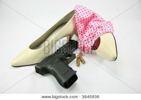 Pink Panties And Gun
