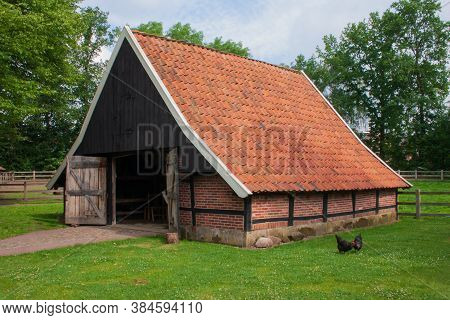 Old Dutch Barn In Ootmarsum, Overijssel, The Netherlands