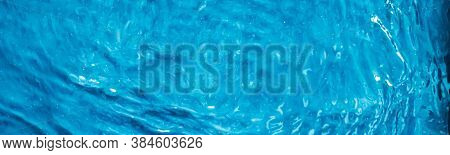 Blue Water Texture As Abstract Background, Swimming Pool And Waves Design