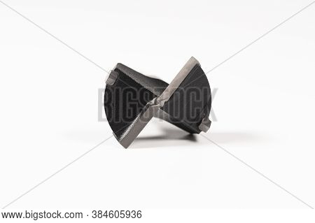 Drill Bits Forstner On White Background. Macro