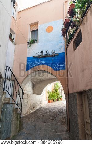 Orgosolo - Italy - 15 Agosto 2020: Murales In Orgosolo Italy Since About 1969 The Wall Paintings Ref